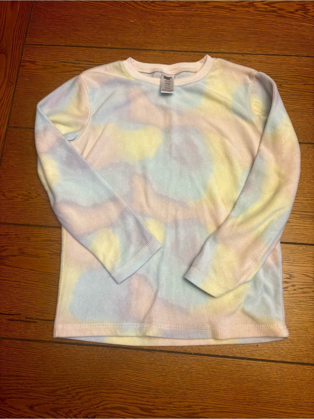 Lands' End Pastel Tie-Dye Crew Neck Top